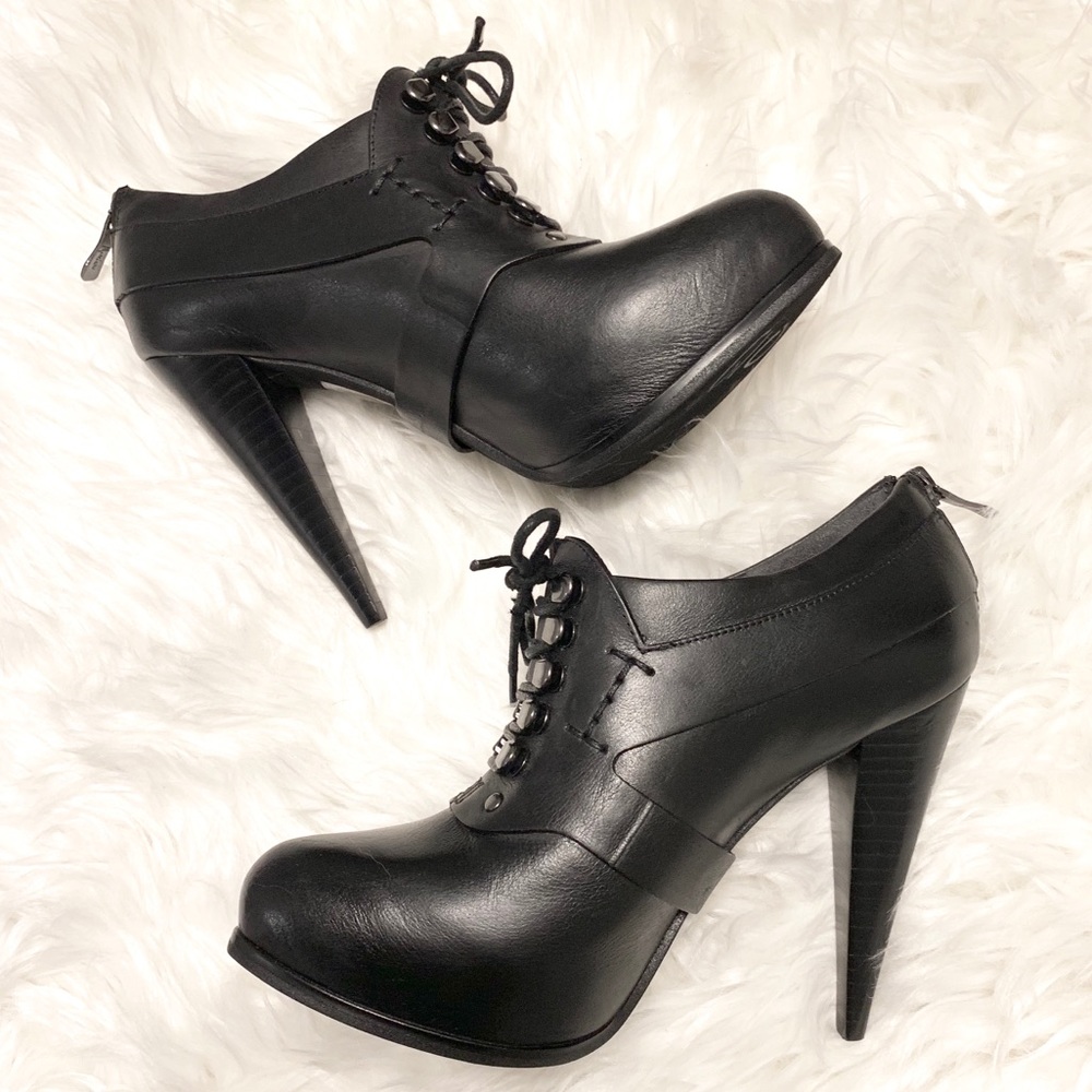 Guess by Marciano Neva black leather oxford bootie - Picture 4 of 8